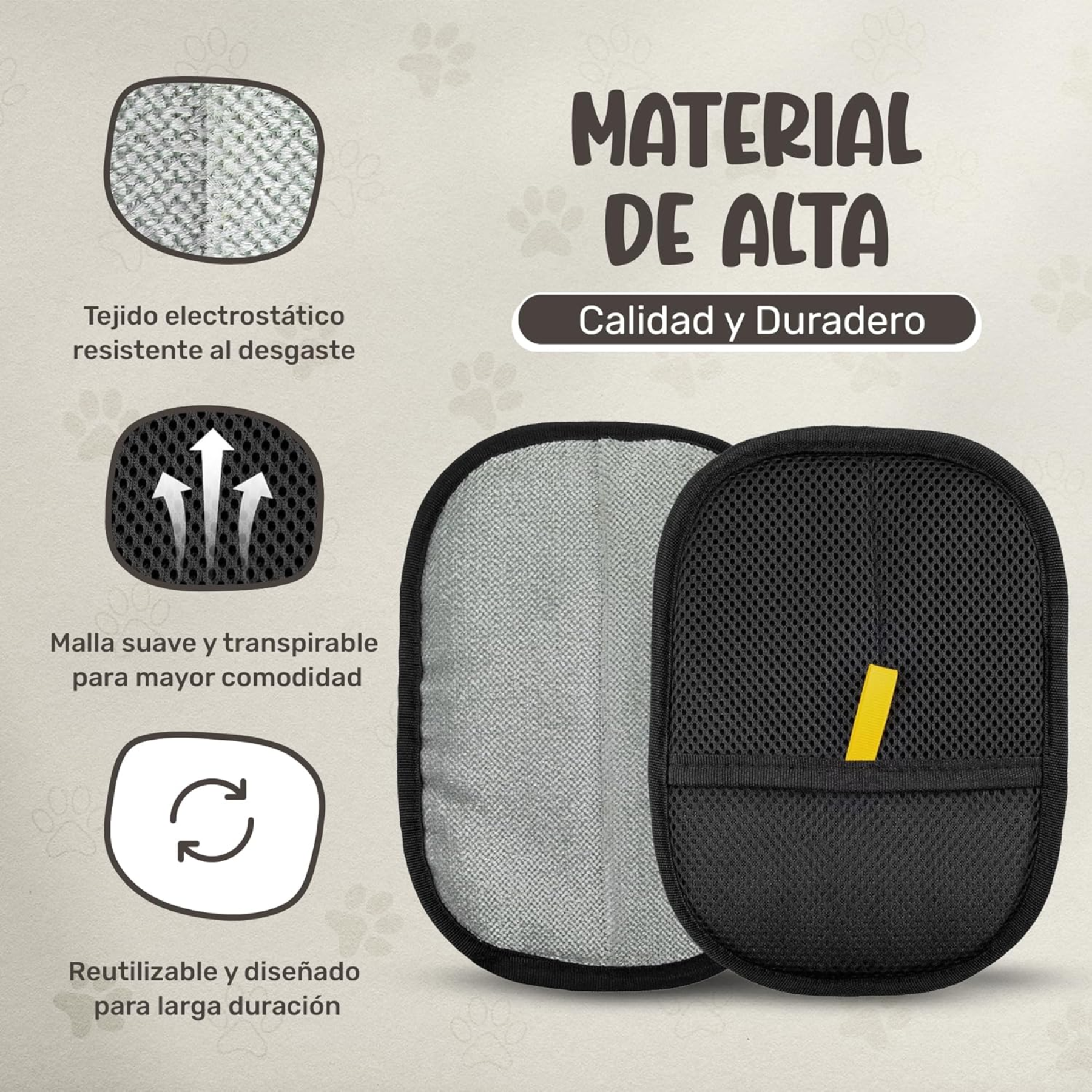 Guantes Electrostáticos Quita Pelos de Mascotas