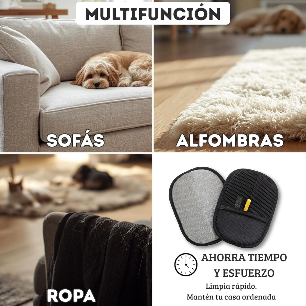 Guantes Electrostáticos Quita Pelos de Mascotas